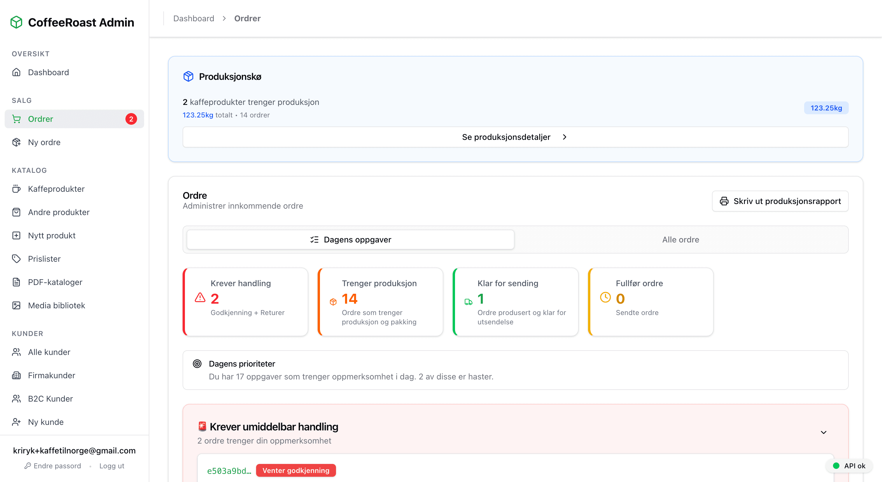 Order Management Dashboard